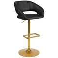 Tabouret de bar réglable en hauteur, en vinyle contemporain