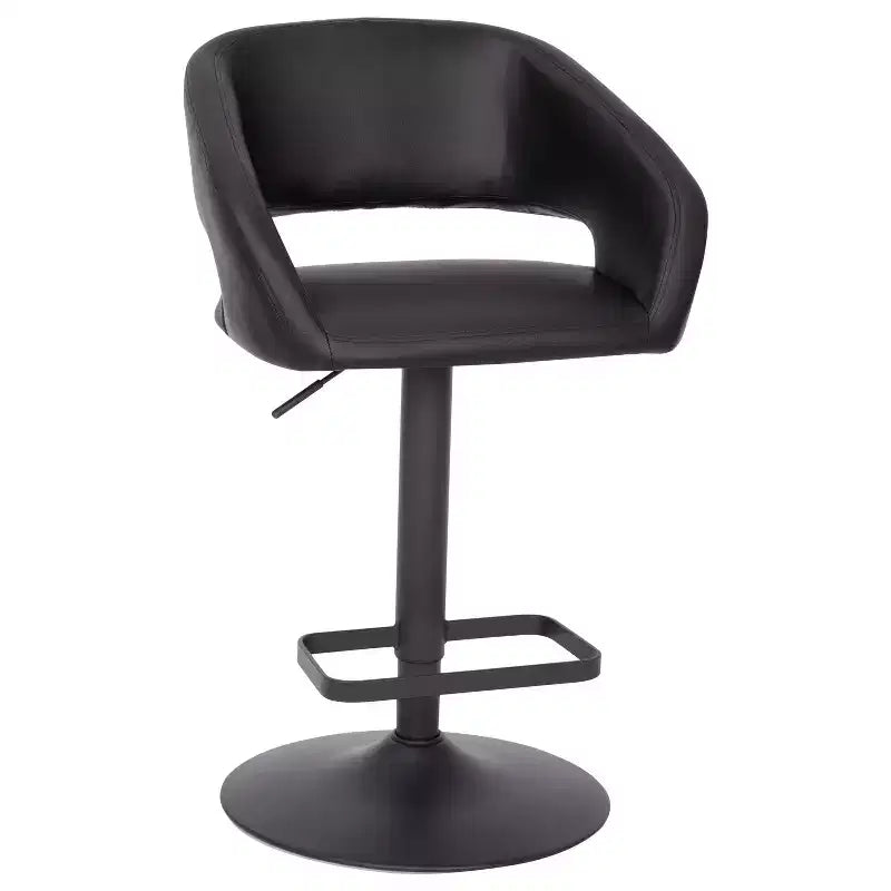 Tabouret de bar réglable en hauteur, en vinyle contemporain