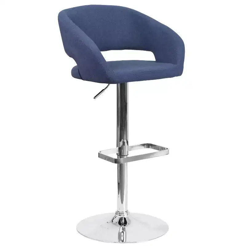 Tabouret de bar réglable en hauteur, en vinyle contemporain