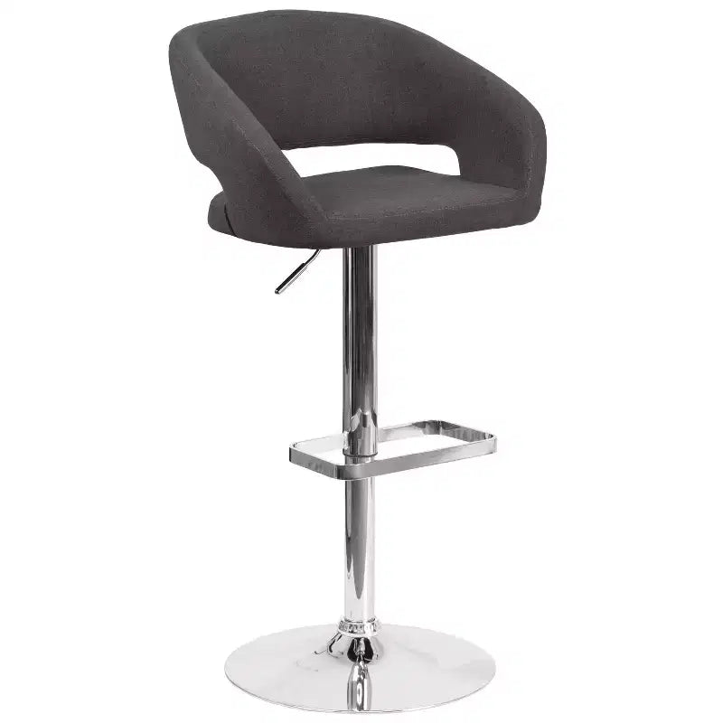 Tabouret de bar réglable en hauteur, en vinyle contemporain