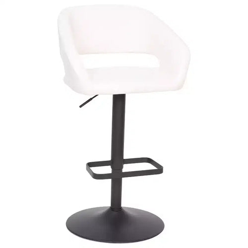 Flash Furniture Contemporary Vinyl Adjustable Height Barstool with Rounded Mid-Back