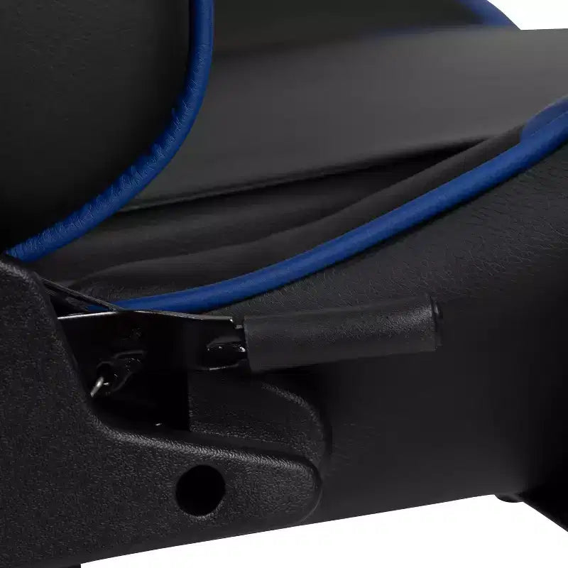 Chaise de jeu ergonomique avec dossier entièrement inclinable en cuir synthétique rouge