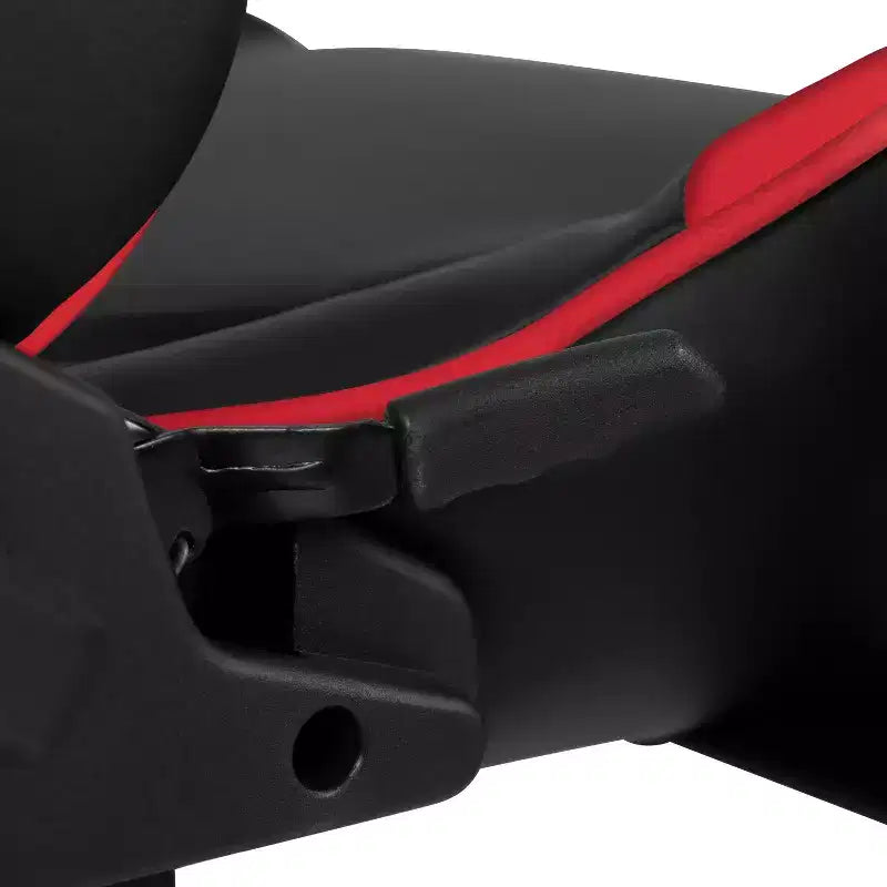 Chaise de jeu ergonomique avec dossier entièrement inclinable en cuir synthétique rouge
