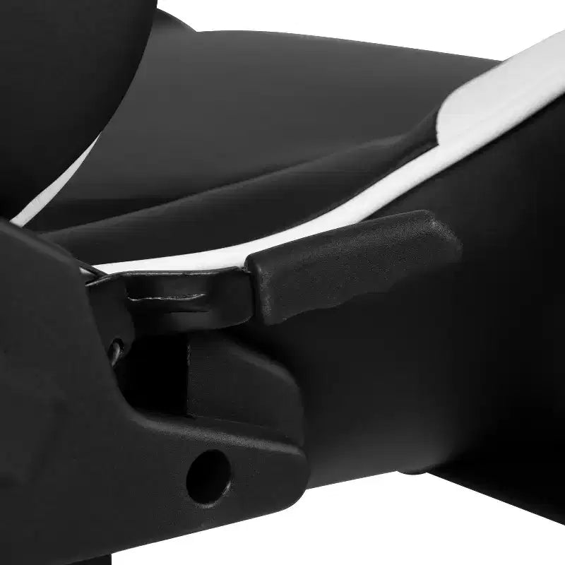 Chaise de jeu ergonomique avec dossier entièrement inclinable en cuir synthétique rouge