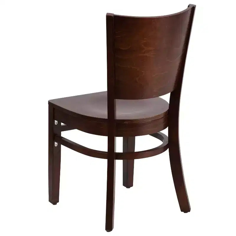 Chaise de salle à manger de restaurant en bois à dossier plein