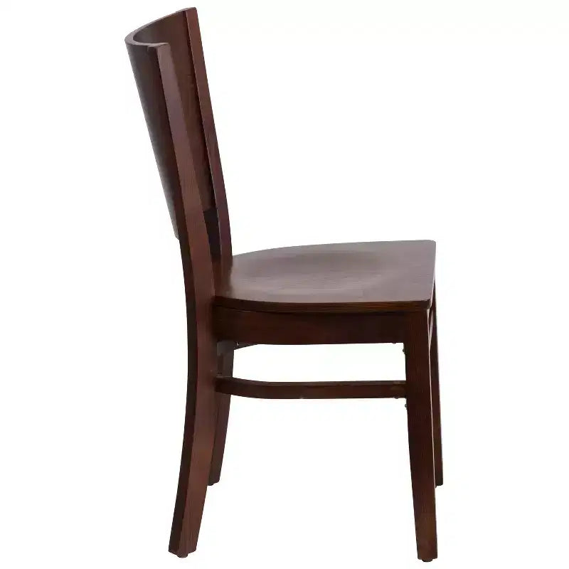 Chaise de salle à manger de restaurant en bois à dossier plein