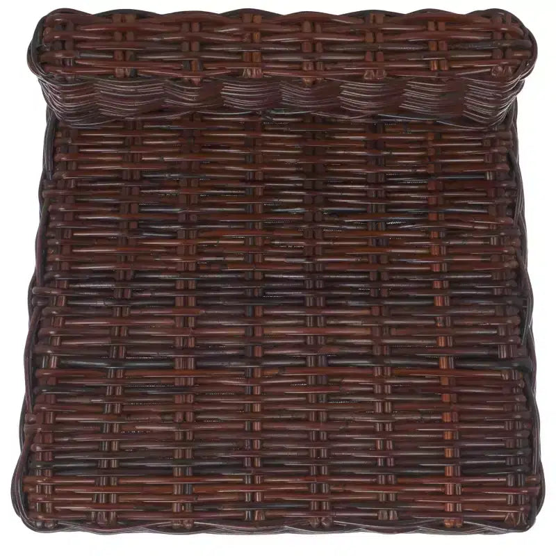 Tabouret de bar en bois et rotin