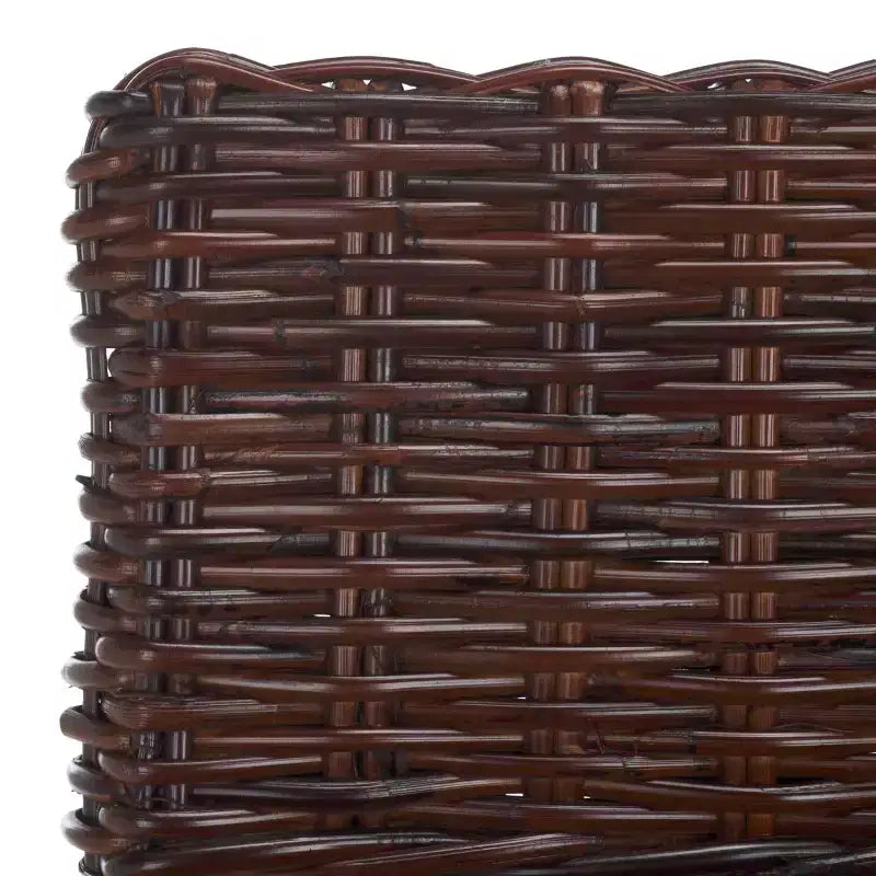 Tabouret de bar en bois et rotin