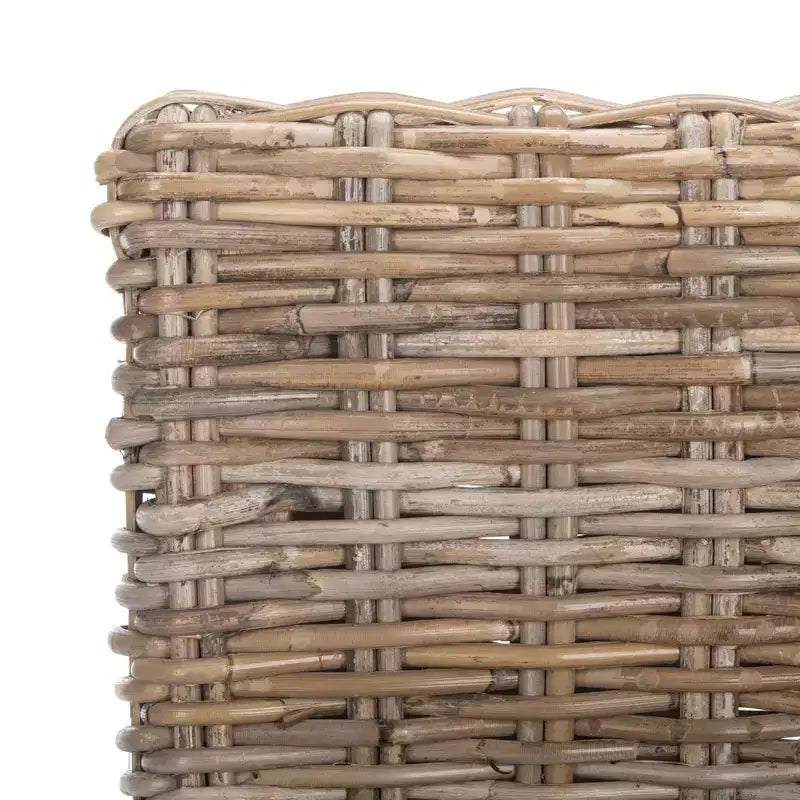 Tabouret de bar en bois et rotin
