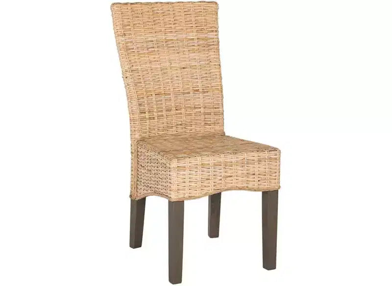 Chaise de salle à manger en osier de 19 po H (lot de 2)