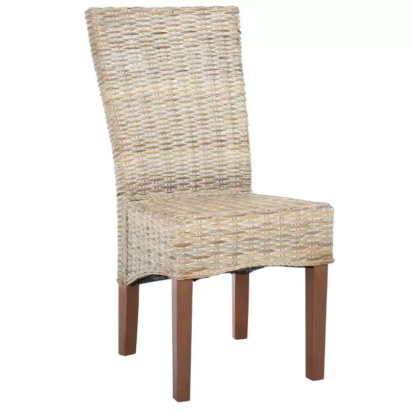 Chaise de salle à manger en osier de 19 po H (lot de 2)