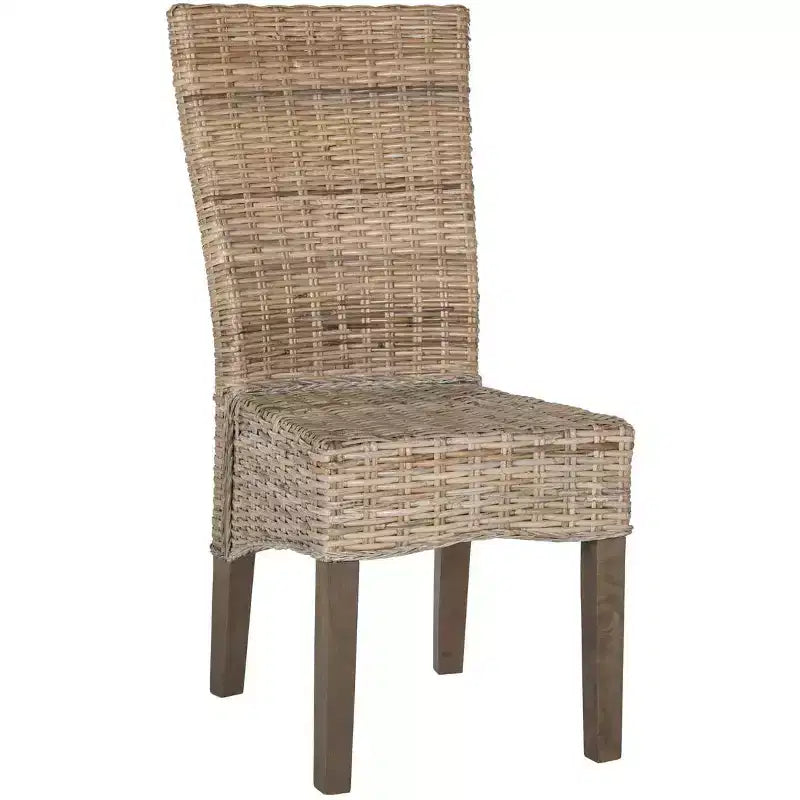 Chaise de salle à manger en osier de 19 po H (lot de 2)