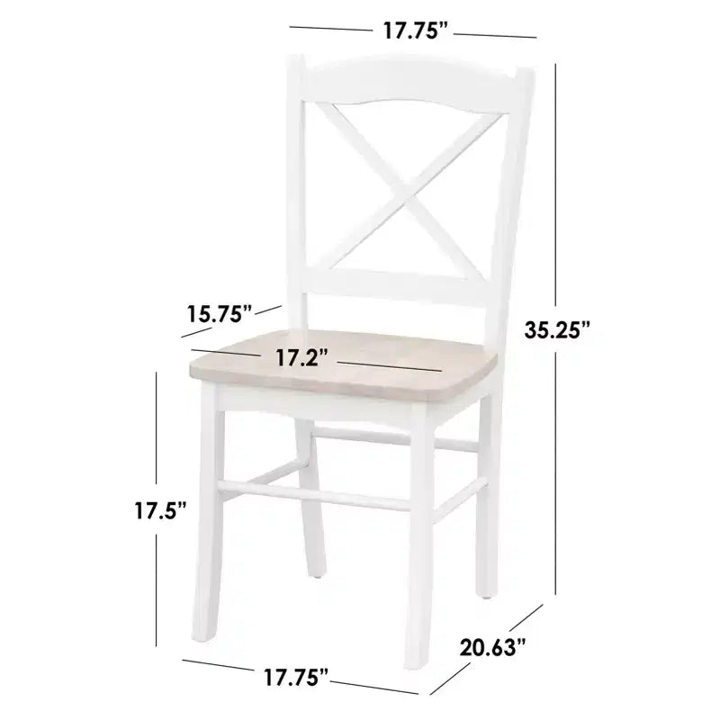 Chaises de salle à manger à dossier en croix de style ferme