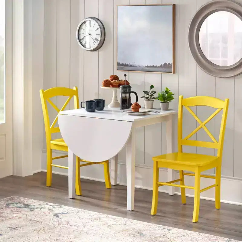 Chaises de salle à manger à dossier en croix de style ferme