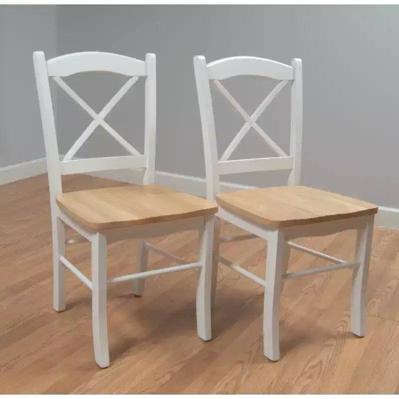Chaises de salle à manger à dossier en croix de style ferme