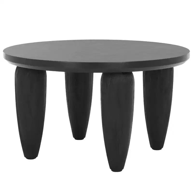Table basse ronde noire