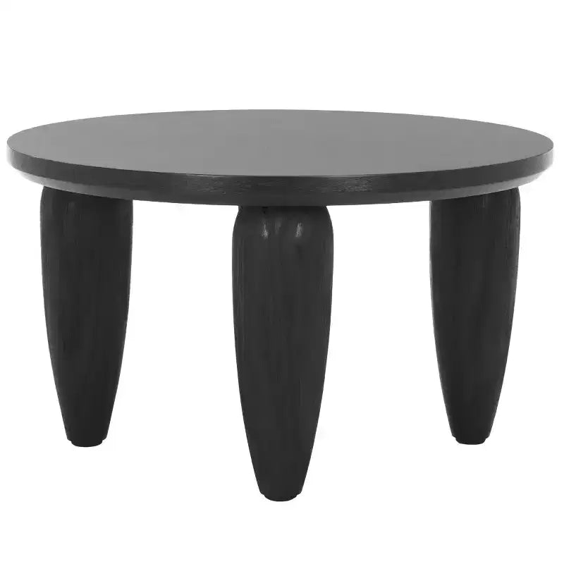 Table basse ronde noire