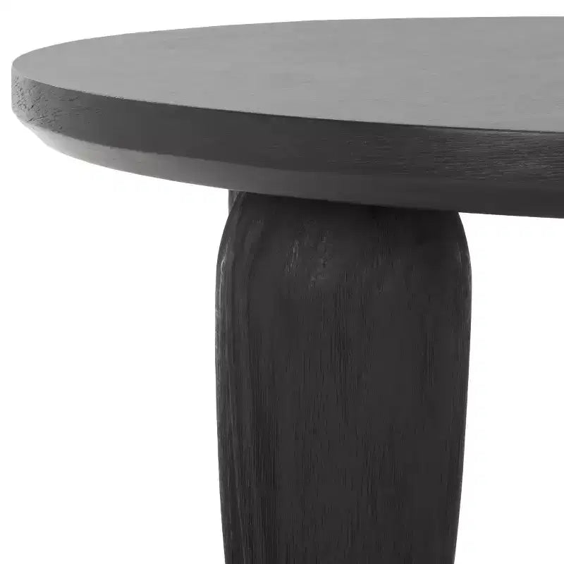 Table basse ronde noire