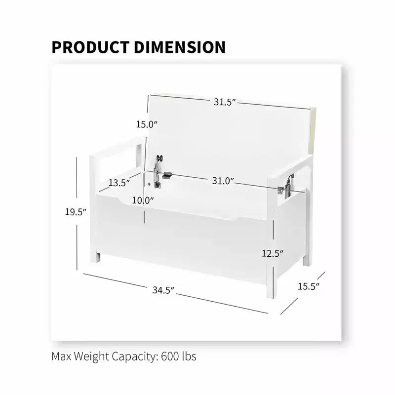 Banc à Chaussures Meuble de Rangement Rembourré Ottomane pour Chambre Couloir Entrée