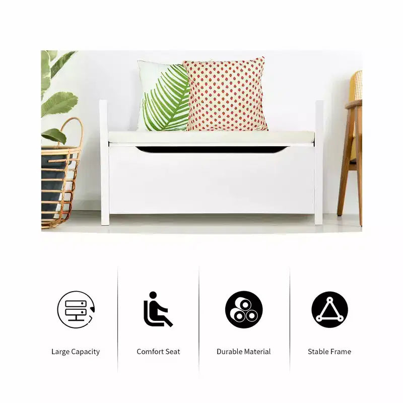 Banc à Chaussures Meuble de Rangement Rembourré Ottomane pour Chambre Couloir Entrée