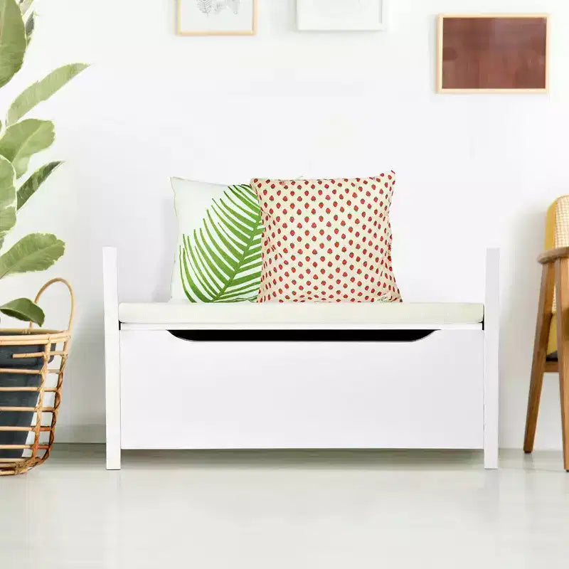 Banc à Chaussures Meuble de Rangement Rembourré Ottomane pour Chambre Couloir Entrée
