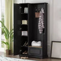 Hall Tree with Flip-Up Bench Entryway Bench With Coat Rack Freestanding Storage Bench for Mudroom Living Room Entryway