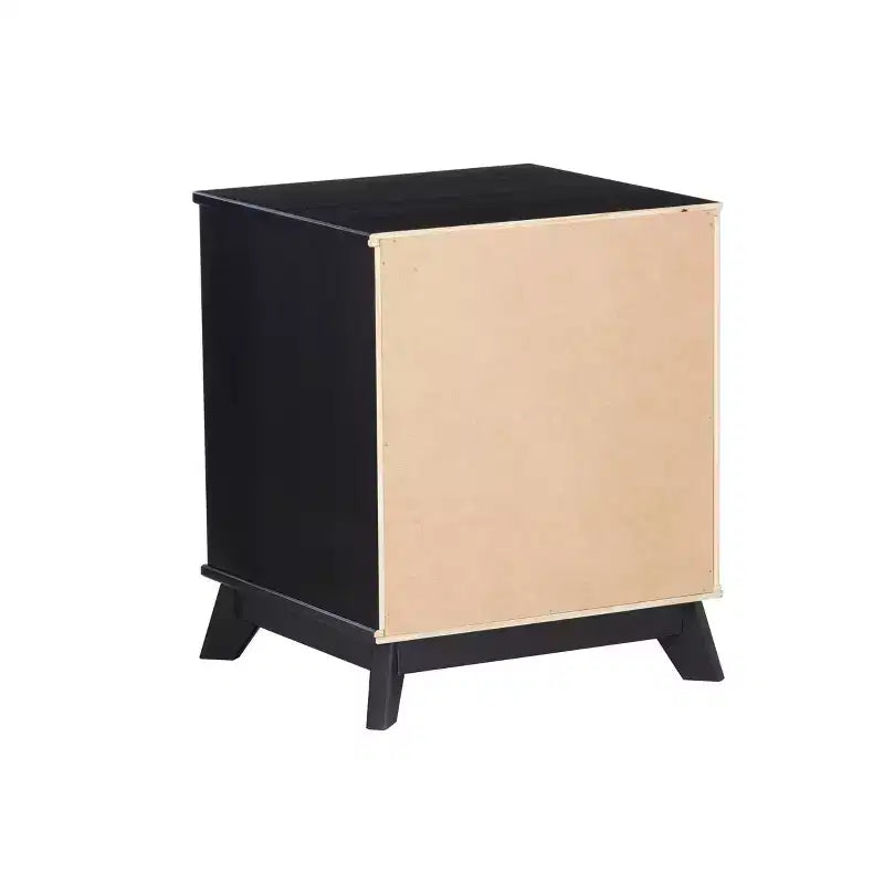 Lit plateforme simple et table de chevet