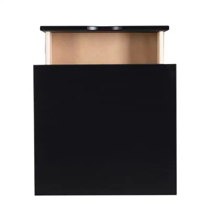 Lit plateforme simple et table de chevet