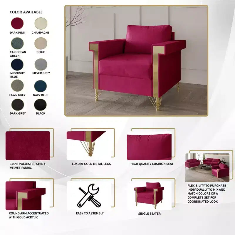 Fauteuil en velours